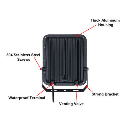 KCD Slim Design High Lumen IP65 Waterproof LED Floodlight for Outdoor Use with 20W to 200W Power Options
